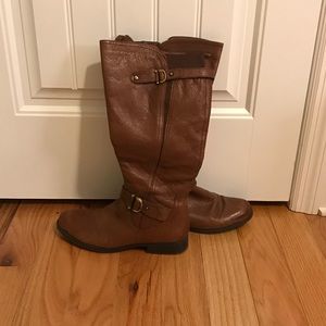 Leather Naturalizer Wide Shaft Riding Boots